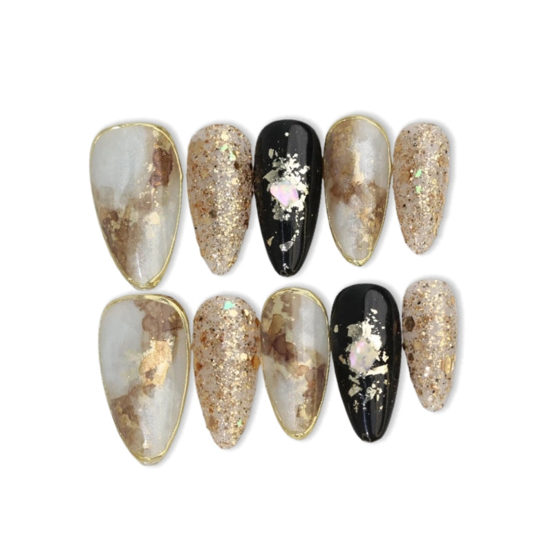 Smoky Quartz Gilded